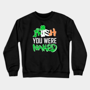 St Patricks Day Funny Irish Flag Drinking Team Lucky Clover Crewneck Sweatshirt